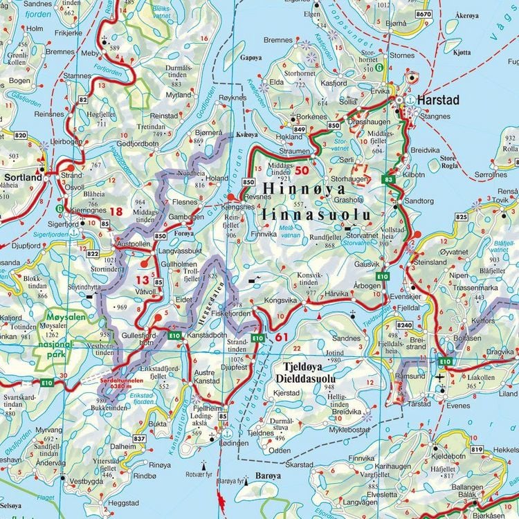 Produktbild: Freytag & berndt Stra&szlig;enkarte Norwegen Nord, Troms&oslash; - Bod&oslash; -