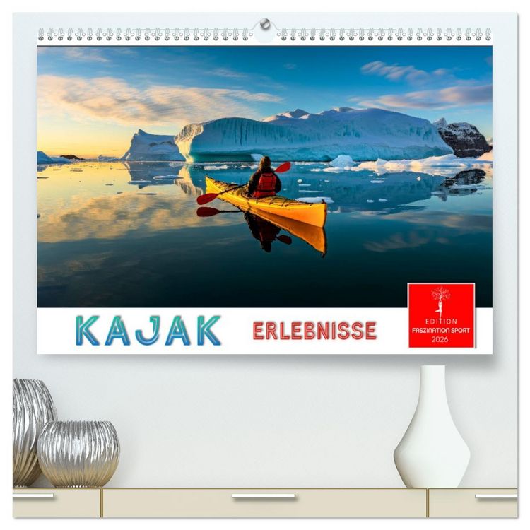 Produktbild: Kajak Erlebnisse (hochwertiger Premium Wandkalender 2026 DIN A2 quer), Kunstdruck in Hochglanz