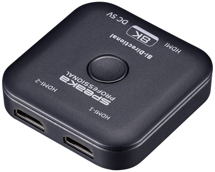 Produktbild: SpeaKa Professional SP-11990132 2 Port HDMI-Switch UHD 8K @ 60 Hz bidirektional verwendbar 7680 x 4320 Pixel