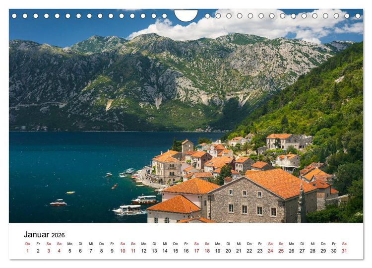 Produktbild: Montenegro - Im Land der schwarzen Berge (Wandkalender 2026 DIN A4 quer), CALVENDO Monatskalender