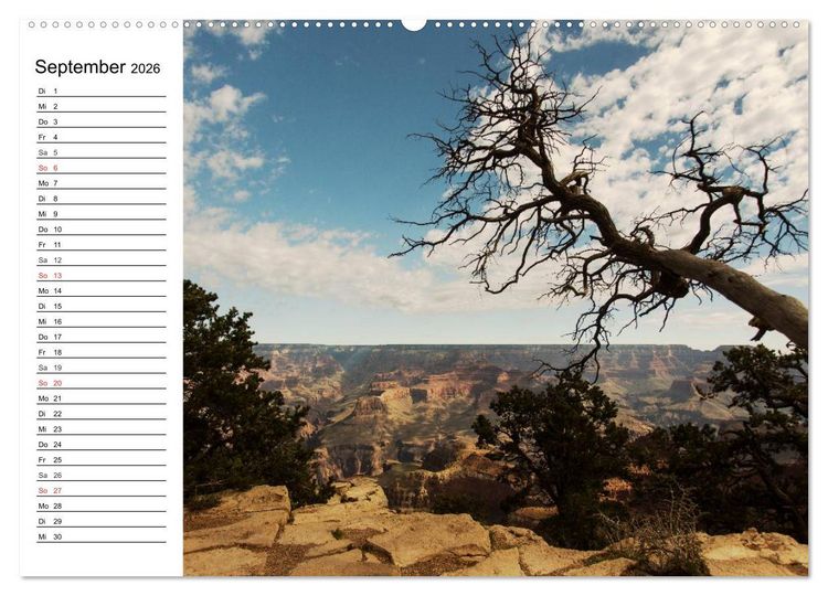 Produktbild: Faszination Grand Canyon (Wandkalender 2026 DIN A2 quer), CALVENDO Monatskalender