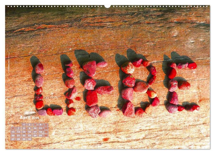 Produktbild: F&uuml;r Dich! - Eine Liebeserkl&auml;rung auf steinisch (Wandkalender 2026 DIN A2 quer), CALVENDO Monatskalender