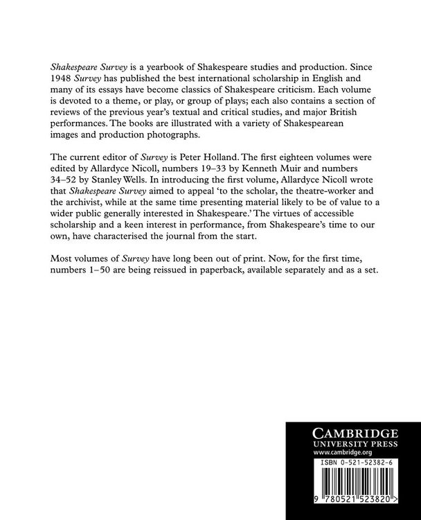 Produktbild: Shakespeare Survey