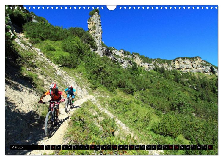 Produktbild: Mountainbike Traumpfade (Wandkalender 2026 DIN A3 quer), CALVENDO Monatskalender