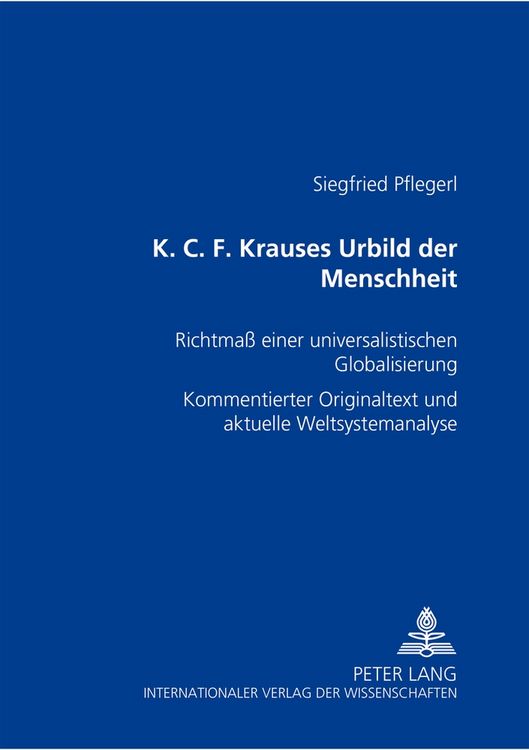Produktbild: K. C. F. Krauses Urbild der Menschheit