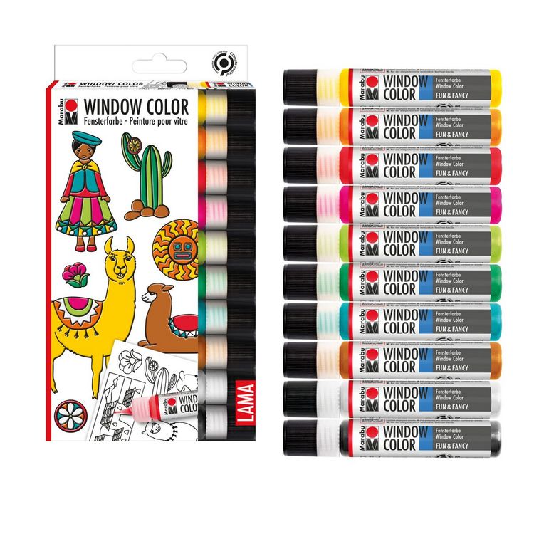 Produktbild: Marabu Window Color fun&fancy Lama 10x25ml