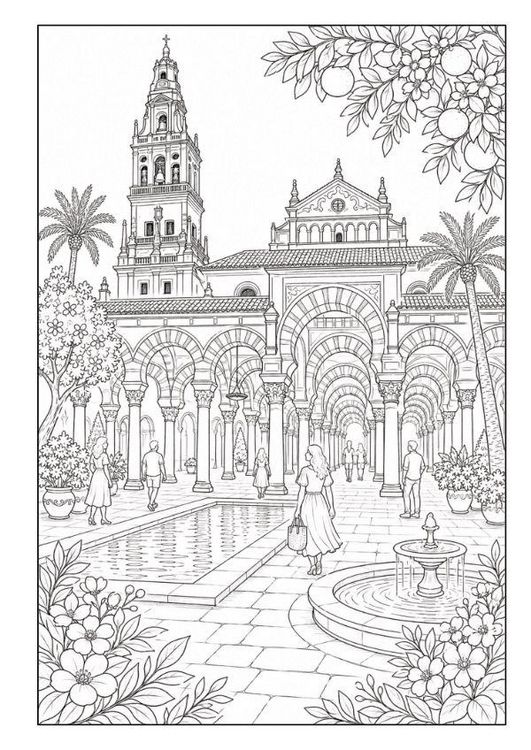 Produktbild: SPANIEN Malbuch f&uuml;r Erwachsene mit 50 wundersch&ouml;nen Ausmalmotiven