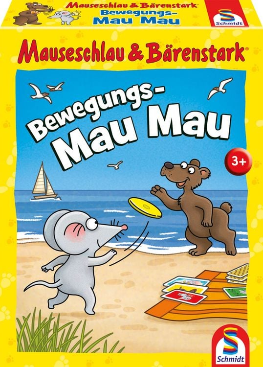 Produktbild: Die Maus Mo und der B&auml;r Bo lieben es, Mau Mau zu spielen. Doch Bo ist das ohne Bewegung etwas zu langweilig. Ob du Grimassen schneidest, singst oder dich verbiegst: Lege m&ouml;glichst schnell alle deine Karten ab und mache alle &Uuml;bungen richtig nach,