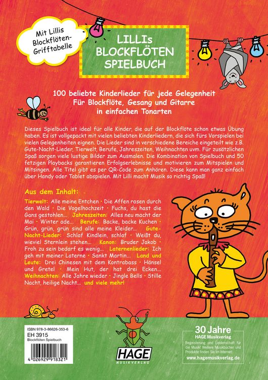 Produktbild: Lillis Blockfl&ouml;ten Spielbuch