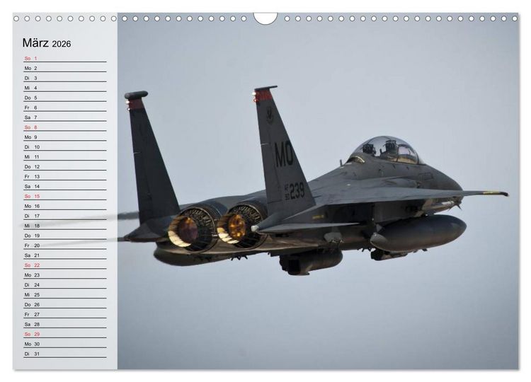 Produktbild: Kriegstechnik. Kampfjet-Impressionen (Wandkalender 2026 DIN A3 quer), CALVENDO Monatskalender