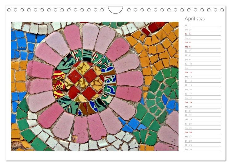 Produktbild: Kacheln und Mosaiken in Barcelona (Wandkalender 2026 DIN A4 quer), CALVENDO Monatskalender