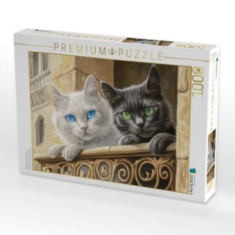 Produktbild: CALVENDO Puzzle Illustrationen von Katzen | 1000 Teile Lege-Gr&ouml;&szlig;e 64x48cm Foto-Puzzle f&uuml;r gl&uuml;ckliche Stunden