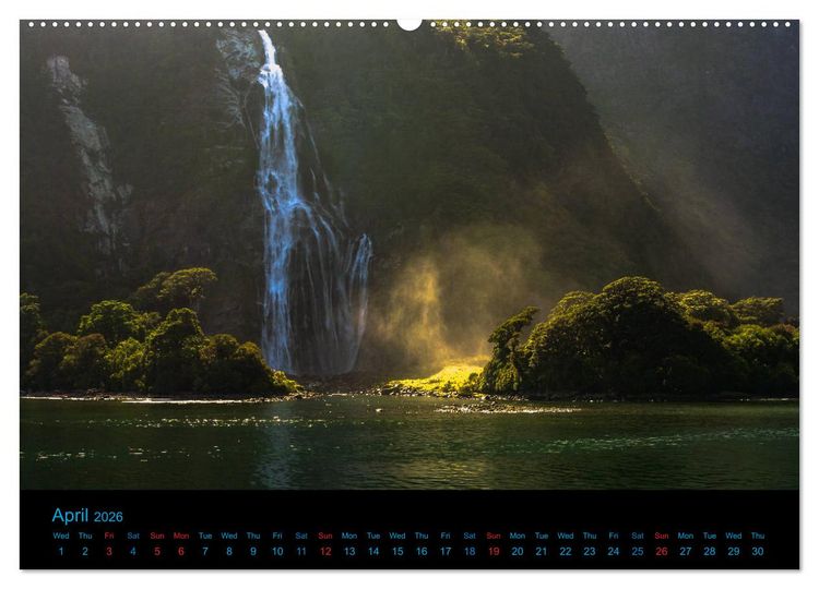 Produktbild: New Zealand - A bicycle adventure (High Quality Premium Wall Calendar 2026 DIN A2 landscape),CALVENDO 12 Month Wall Calendar