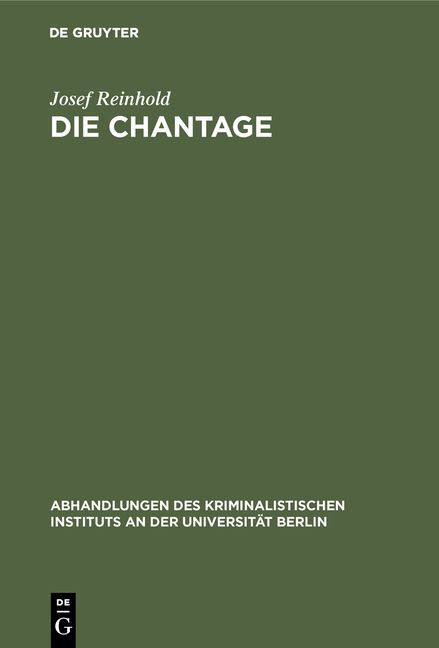 Produktbild: Die Chantage