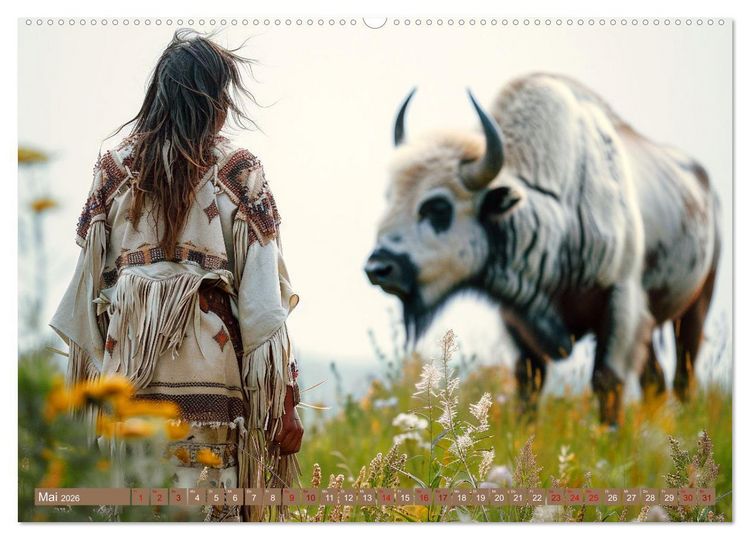 Produktbild: Reise mit der indianischen Seele (hochwertiger Premium Wandkalender 2026 DIN A2 quer), Kunstdruck in Hochglanz