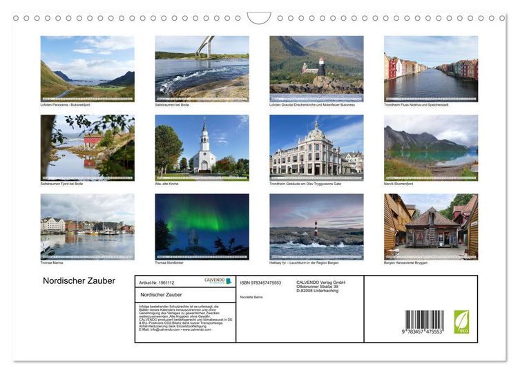 Produktbild: Nordischer Zauber (Wandkalender 2026 DIN A3 quer), CALVENDO Monatskalender