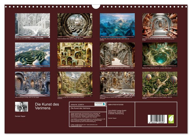 Produktbild: Die Kunst des Verirrens (Wandkalender 2026 DIN A3 quer), CALVENDO Monatskalender