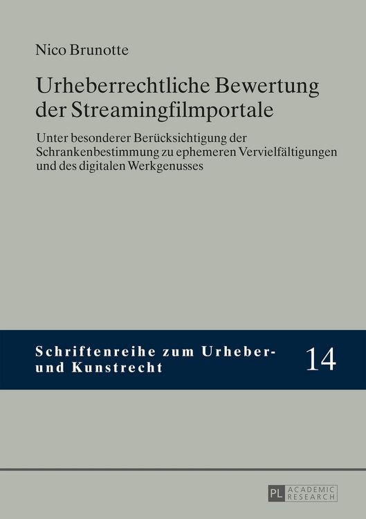 Produktbild: Urheberrechtliche Bewertung der Streamingfilmportale