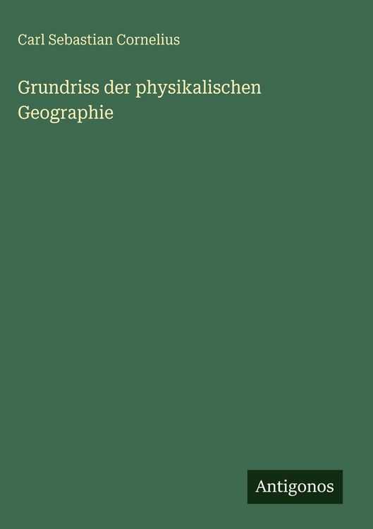 Produktbild: Grundriss der physikalischen Geographie