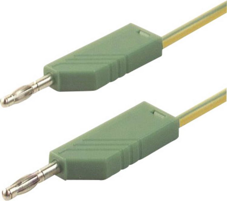 Produktbild: Hirschmann Test & Measurement CO MLN 200/2,5 Messleitung Lamellenstecker 4 mm Lamellenstecker 4 mm 2.00 m Gelb, Gr&uuml;n 1 St.