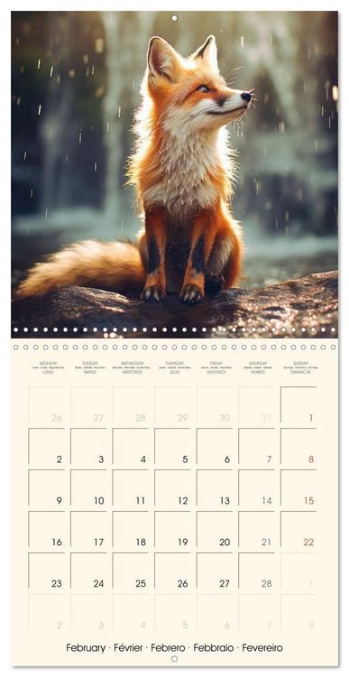 Produktbild: Les renards, des cr&eacute;atures si mignonnes (Calendrier mural carr&eacute; 2026 30x30 cm) Calendrier double avec une page pour vos prises de notes