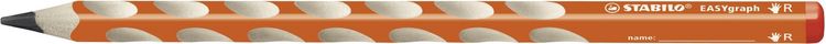 Produktbild: STABILO Ergonomischer Dreikant-Bleistift f&uuml;r Rechtsh&auml;nder -   EASYgraph in orange - Einzelstift - H&auml;rtegrad HB