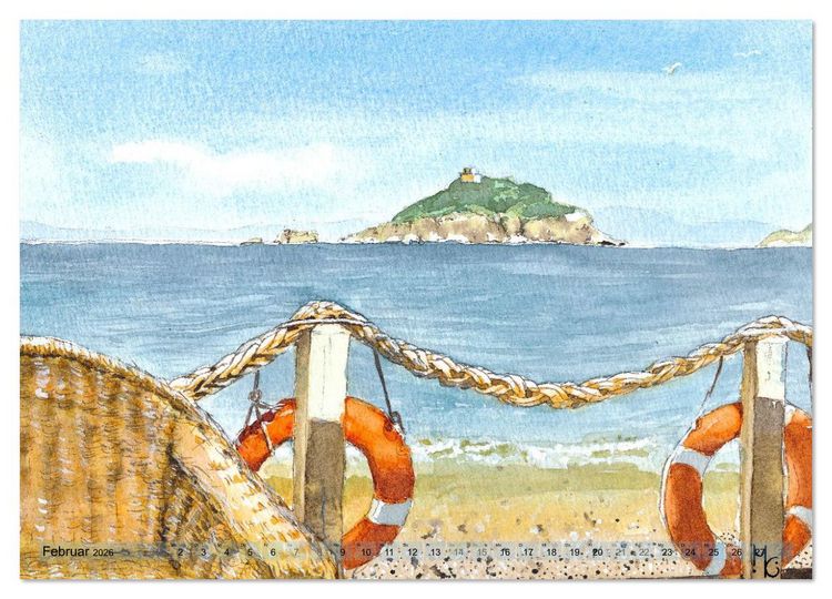Produktbild: Isola d'Elba - Acquerelli (Wandkalender 2026 DIN A2 quer), CALVENDO Monatskalender