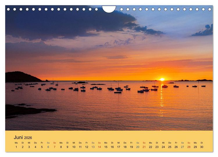 Produktbild: Sonnenunterg&auml;nge an der Atlantikk&uuml;ste (Wandkalender 2026 DIN A4 quer), CALVENDO Monatskalender