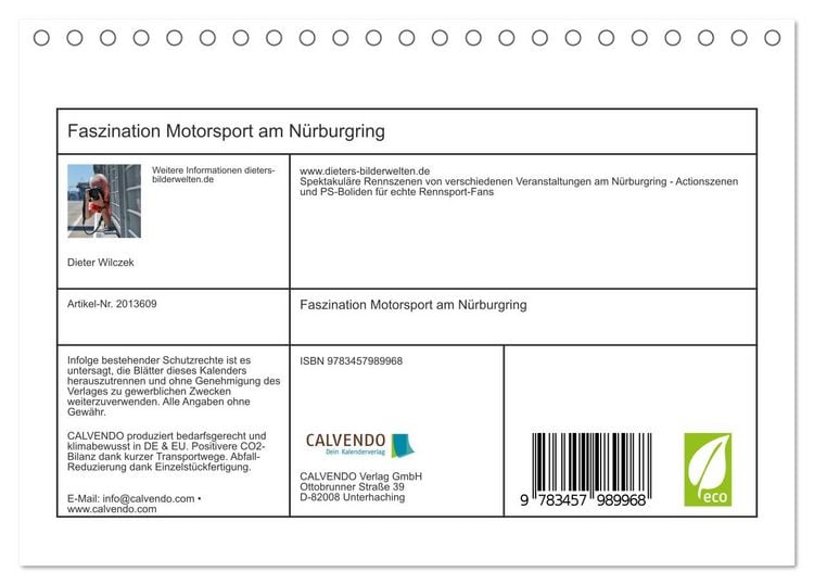 Produktbild: Faszination Motorsport am N&uuml;rburgring (Tischkalender 2026 DIN A5 quer), CALVENDO Monatskalender