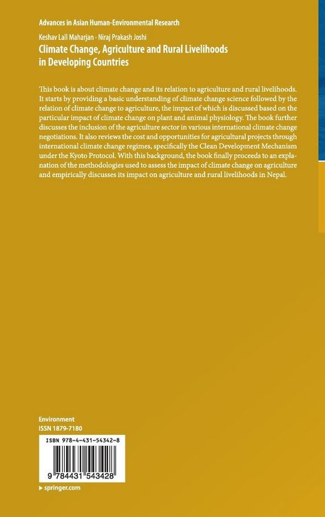 Produktbild: Climate Change, Agriculture and Rural Livelihoods in Developing Countries