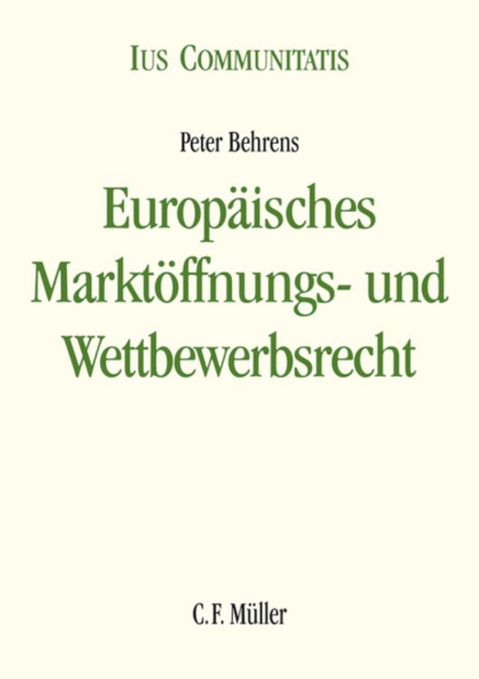 Produktbild: Europ&auml;isches Markt&ouml;ffnungs- und Wettbewerbsrecht