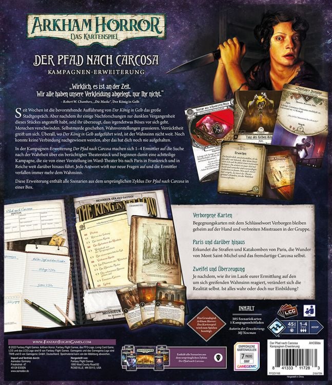 Produktbild: Arkham Horror Das Kartenspiel - Der Pfad nach Carcosa (Kampange) (Spiel)