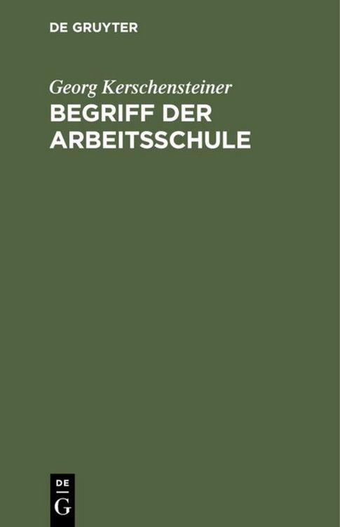 Produktbild: Begriff der Arbeitsschule