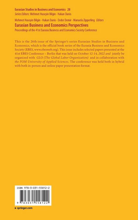 Produktbild: Eurasian Business and Economics Perspectives