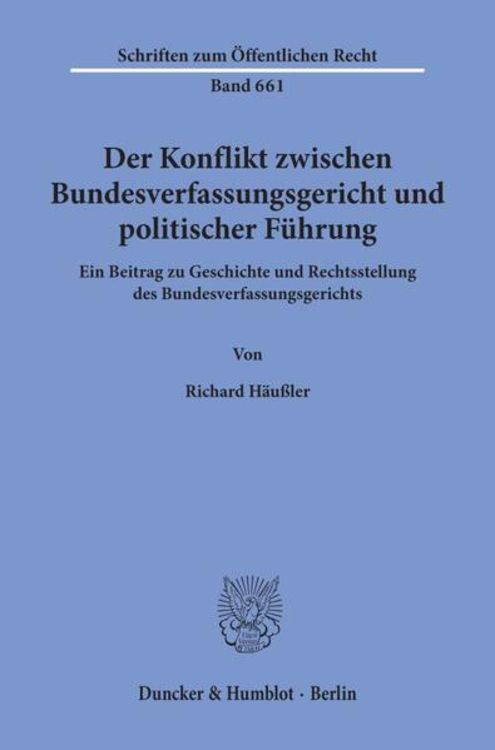 Bild vom Artikel Der Konflikt zwischen Bundesverfassungsgericht und politischer Führung. vom Autor Richard Häussler