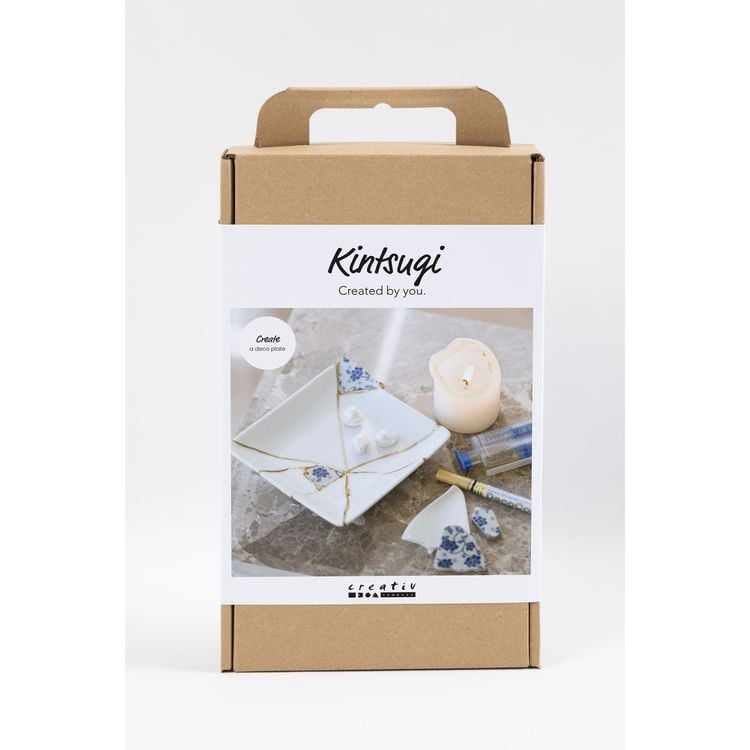 Produktbild: Creativ Company Kreativ Set Kintsugi, Schale, Blau, Gold, Wei&szlig;