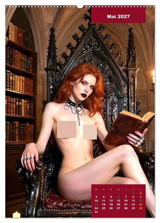 Produktbild: Gothic Engel (hochwertiger Premium Wandkalender 2027 DIN A2 hoch), Kunstdruck in Hochglanz
