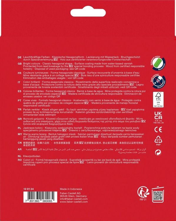 Produktbild: Faber-Castell Buntstifte Castle, 24er Set
