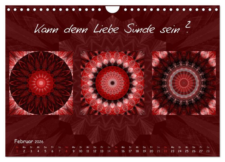 Produktbild: Mandala Trilogien (Wandkalender 2026 DIN A4 quer), CALVENDO Monatskalender
