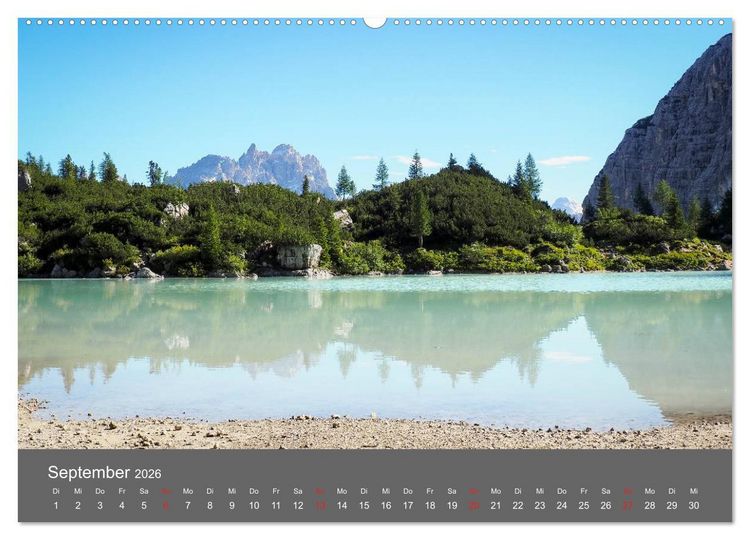 Produktbild: Bergseen der Alpen (Wandkalender 2026 DIN A2 quer), CALVENDO Monatskalender