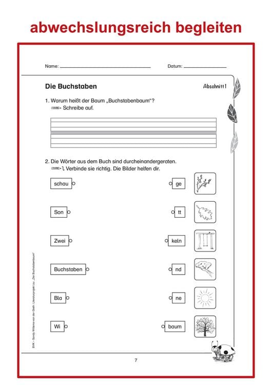 Produktbild: Literaturprojekt zu Der Buchstabenbaum