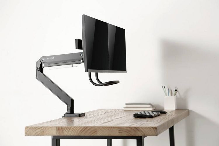 Produktbild: SpeaKa Professional Monitor-Tischhalterung SP-MM-820 2 Display(s) 43,2 cm (17") - 81,3 cm (32") Matt Schwarz Schwenkbar, Neigbar
