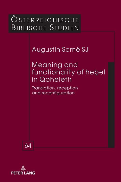 Produktbild: Meaning and functionality of heḇel in Qoheleth
