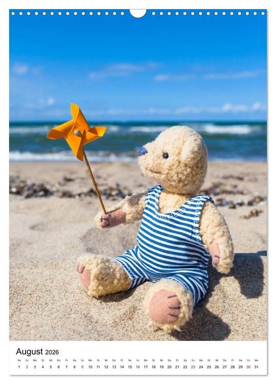 Produktbild: Teddyb&auml;ren Abenteuer - Zu Hause und Unterwegs (Wandkalender 2026 DIN A3 hoch), CALVENDO Monatskalender