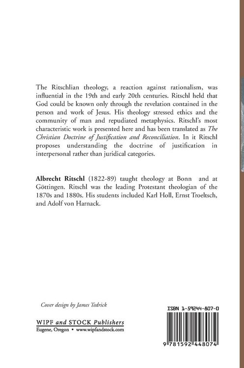 Produktbild: Christian Doctrine of Justification and Reconciliation