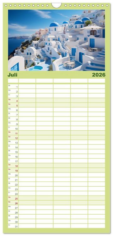 Produktbild: Familienplaner 2026 - Irrg&auml;rten und Labyrinthe mit 5 Spalten (Wandkalender, 21 x 45 cm) CALVENDO