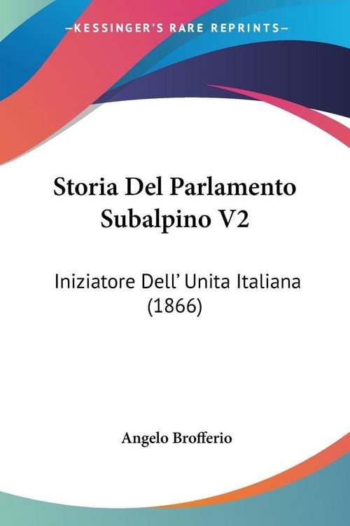 Produktbild: Storia Del Parlamento Subalpino V2