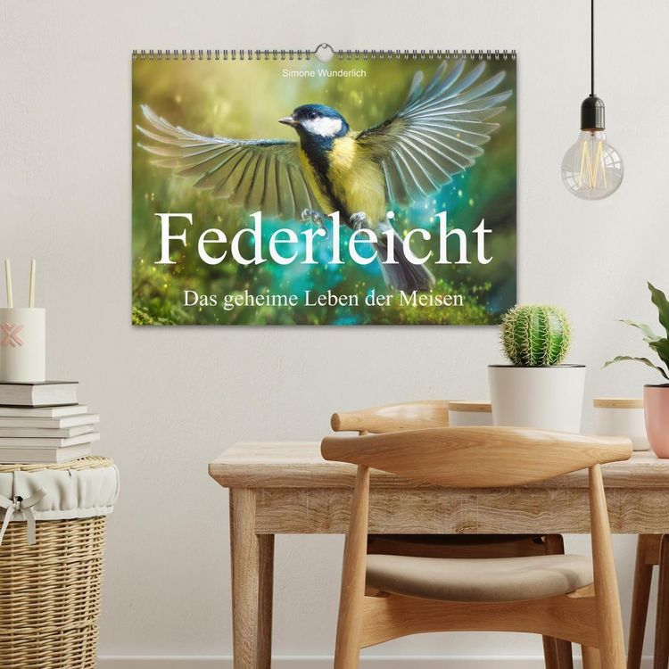 Produktbild: Federleicht - Das geheime Leben der Meisen (Wandkalender 2027 DIN A3 quer), CALVENDO Monatskalender