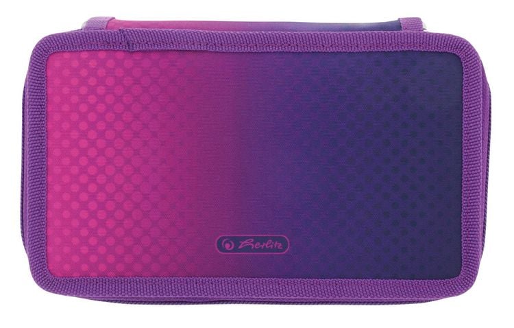 Produktbild: Herlitz Sch&uuml;leretui TriCase 31-teilig Dip Dye Pink/Purple