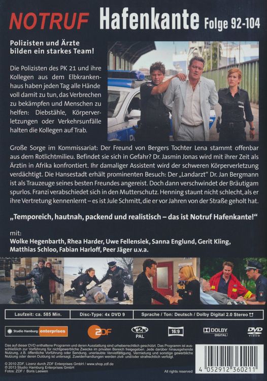 Produktbild: Notruf Hafenkante 8 - Folgen 92-104 [4 DVDs]